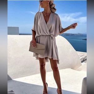 Yanfoam Women's Satin Sexy V Neck size medium